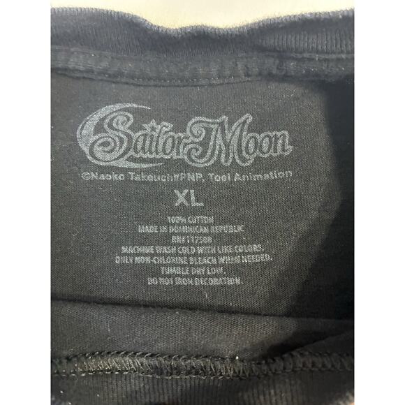 Vintage Style Sailor Moon Anime Graphic Tee Black Moon Silhouette Men's XL - Picture 3 of 8